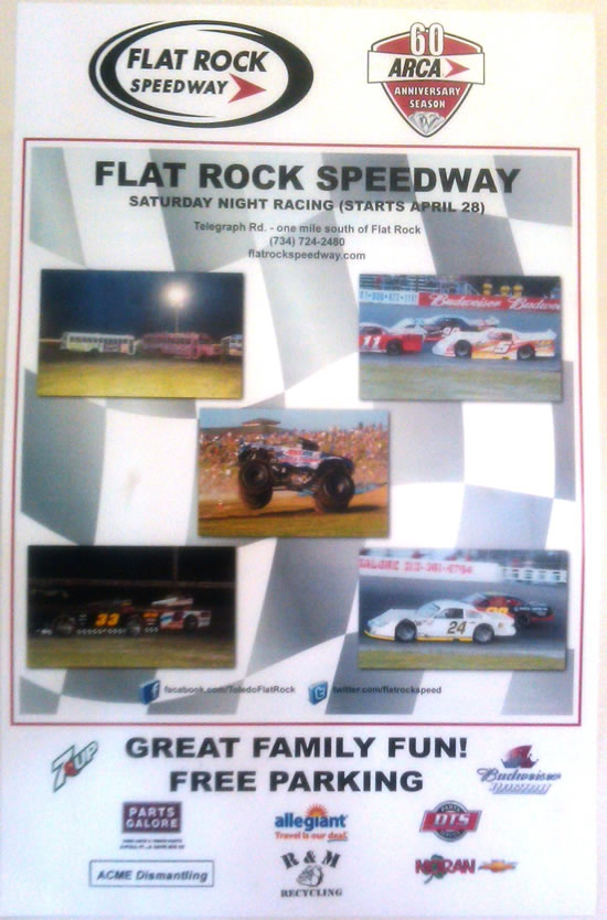 Flat Rock Speedway - M 2012 Poster From Randy