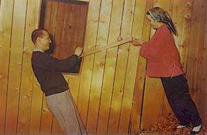 Inside Mystery Spot St Ignace