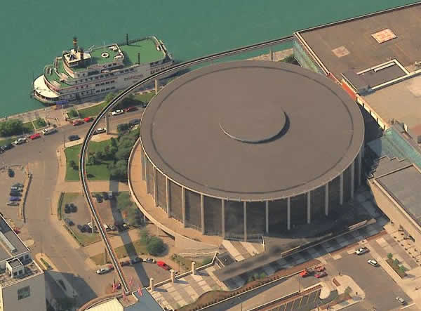 Cobo Arena Aerial